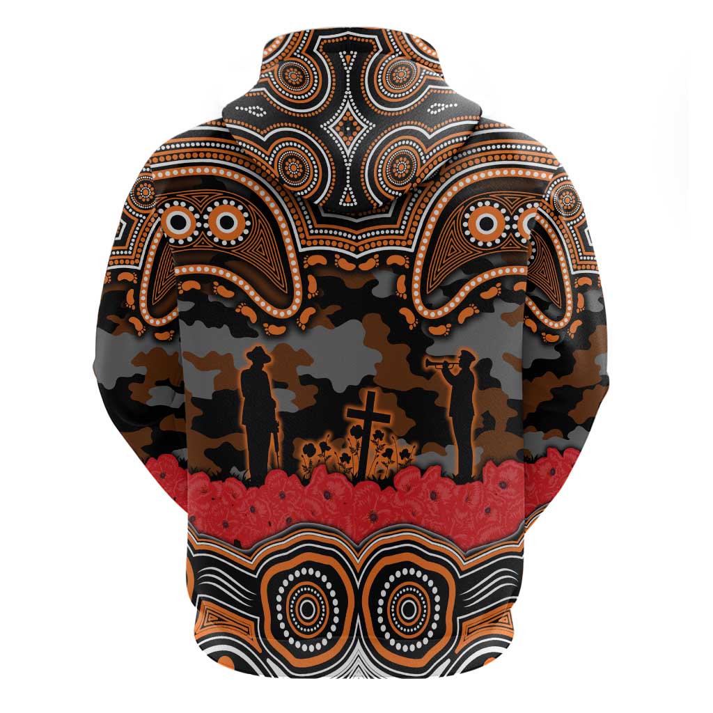 ANZAC Day Wests Tigers Hoodie Military Memorial Aboriginal Indigenous Art