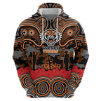 ANZAC Day Wests Tigers Hoodie Military Memorial Aboriginal Indigenous Art