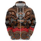 ANZAC Day Wests Tigers Hoodie Military Memorial Aboriginal Indigenous Art