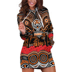ANZAC Day Wests Tigers Hoodie Dress Military Memorial Aboriginal Indigenous Art