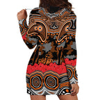 ANZAC Day Wests Tigers Hoodie Dress Military Memorial Aboriginal Indigenous Art