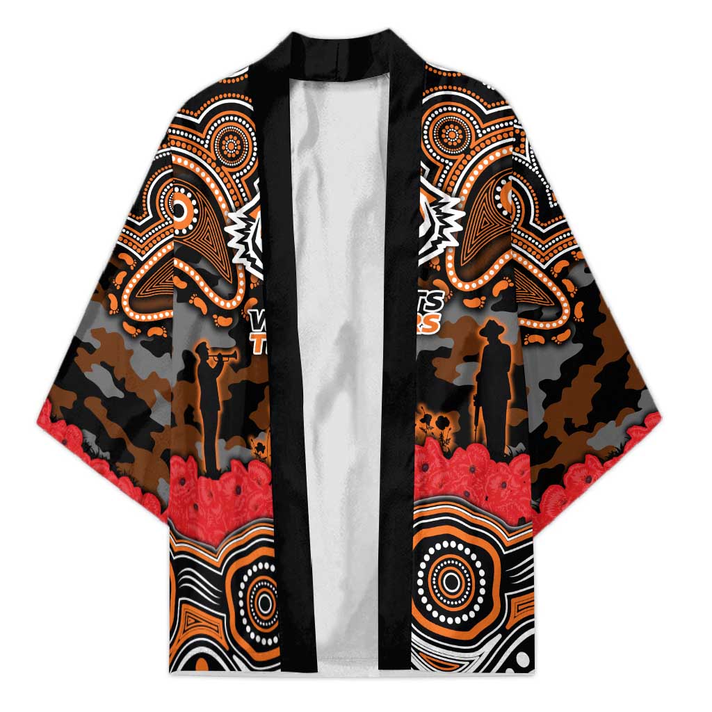 ANZAC Day Wests Tigers Kimono Military Memorial Aboriginal Indigenous Art