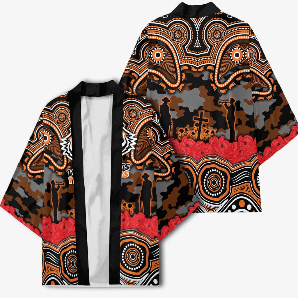 ANZAC Day Wests Tigers Kimono Military Memorial Aboriginal Indigenous Art