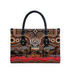 ANZAC Day Wests Tigers Leather Bag Military Memorial Aboriginal Indigenous Art