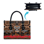 ANZAC Day Wests Tigers Leather Bag Military Memorial Aboriginal Indigenous Art