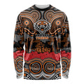ANZAC Day Wests Tigers Long Sleeve Shirt Military Memorial Aboriginal Indigenous Art