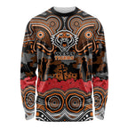 ANZAC Day Wests Tigers Long Sleeve Shirt Military Memorial Aboriginal Indigenous Art
