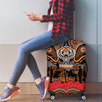 ANZAC Day Wests Tigers Luggage Cover Military Memorial Aboriginal Indigenous Art