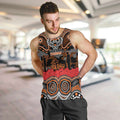 ANZAC Day Wests Tigers Men Tank Top Military Memorial Aboriginal Indigenous Art