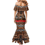 ANZAC Day Wests Tigers Mermaid Dress Military Memorial Aboriginal Indigenous Art