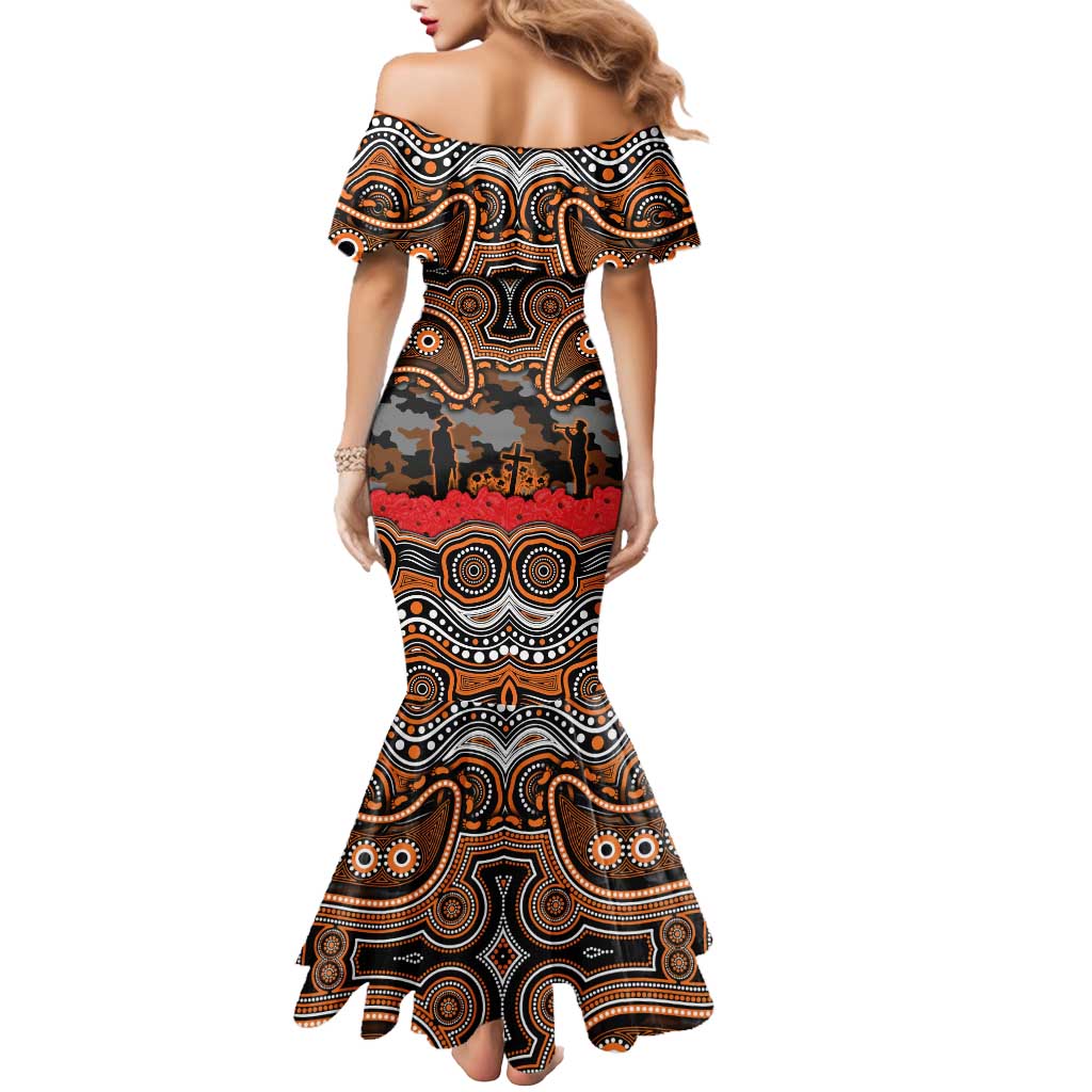ANZAC Day Wests Tigers Mermaid Dress Military Memorial Aboriginal Indigenous Art