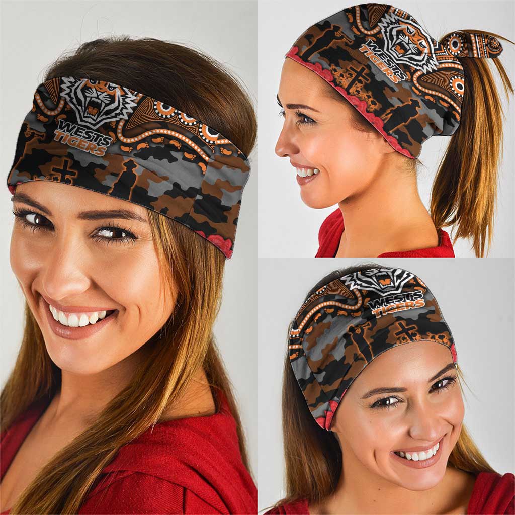ANZAC Day Wests Tigers Neck Gaiter Military Memorial Aboriginal Indigenous Art