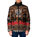 ANZAC Day Wests Tigers Padded Jacket Military Memorial Aboriginal Indigenous Art