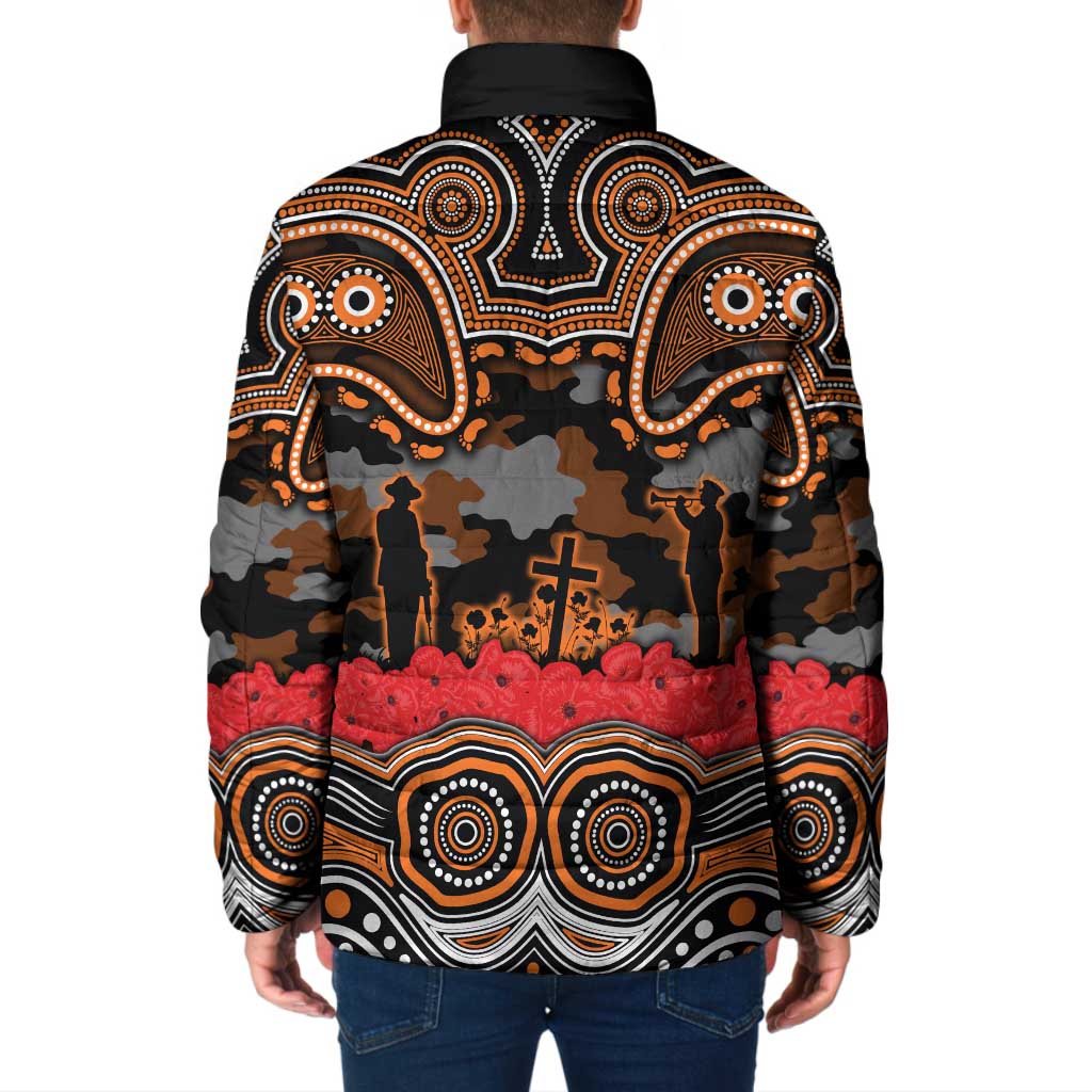 ANZAC Day Wests Tigers Padded Jacket Military Memorial Aboriginal Indigenous Art