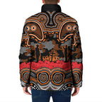 ANZAC Day Wests Tigers Padded Jacket Military Memorial Aboriginal Indigenous Art