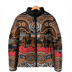 ANZAC Day Wests Tigers Padded Jacket Military Memorial Aboriginal Indigenous Art
