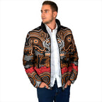 ANZAC Day Wests Tigers Padded Jacket Military Memorial Aboriginal Indigenous Art