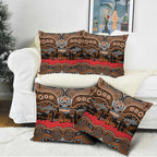 ANZAC Day Wests Tigers Pillow Cover Military Memorial Aboriginal Indigenous Art