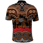 ANZAC Day Wests Tigers Polo Shirt Military Memorial Aboriginal Indigenous Art