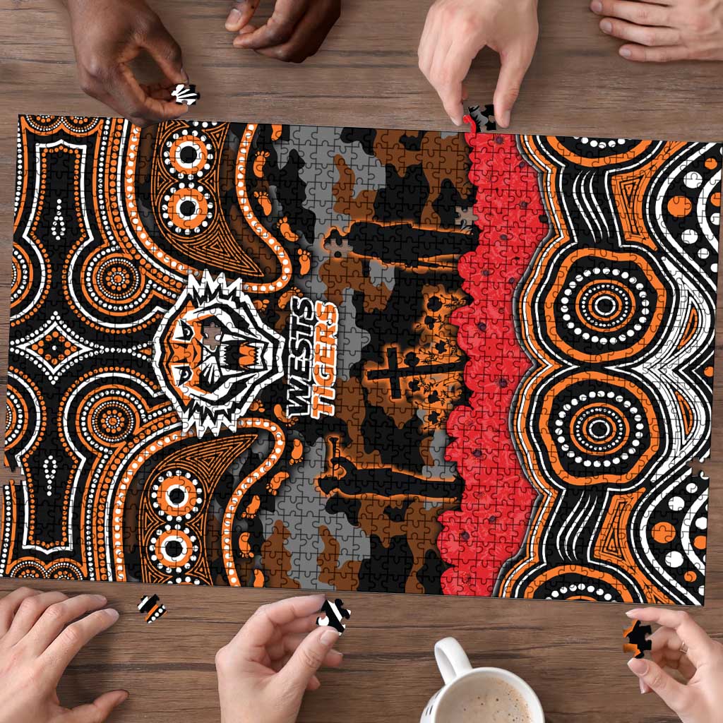 ANZAC Day Wests Tigers Puzzle Military Memorial Aboriginal Indigenous Art