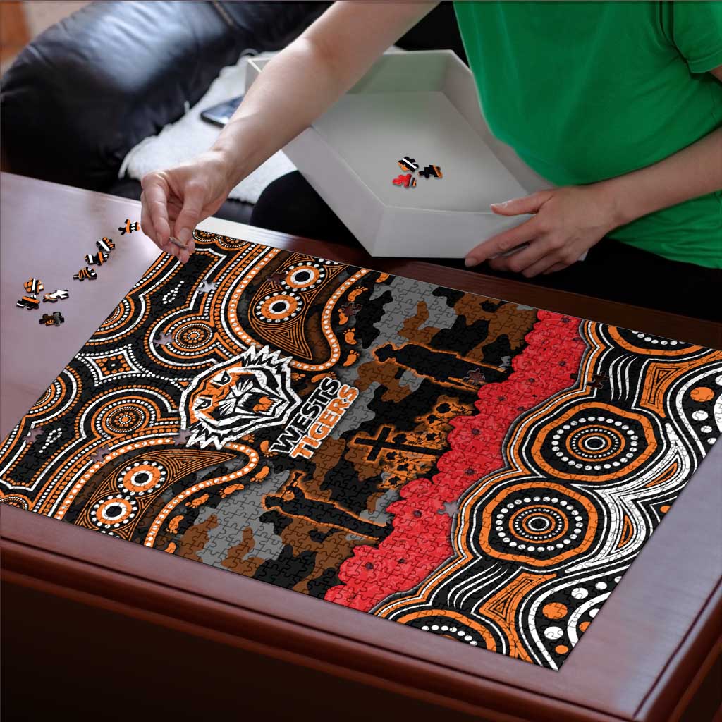 ANZAC Day Wests Tigers Puzzle Military Memorial Aboriginal Indigenous Art