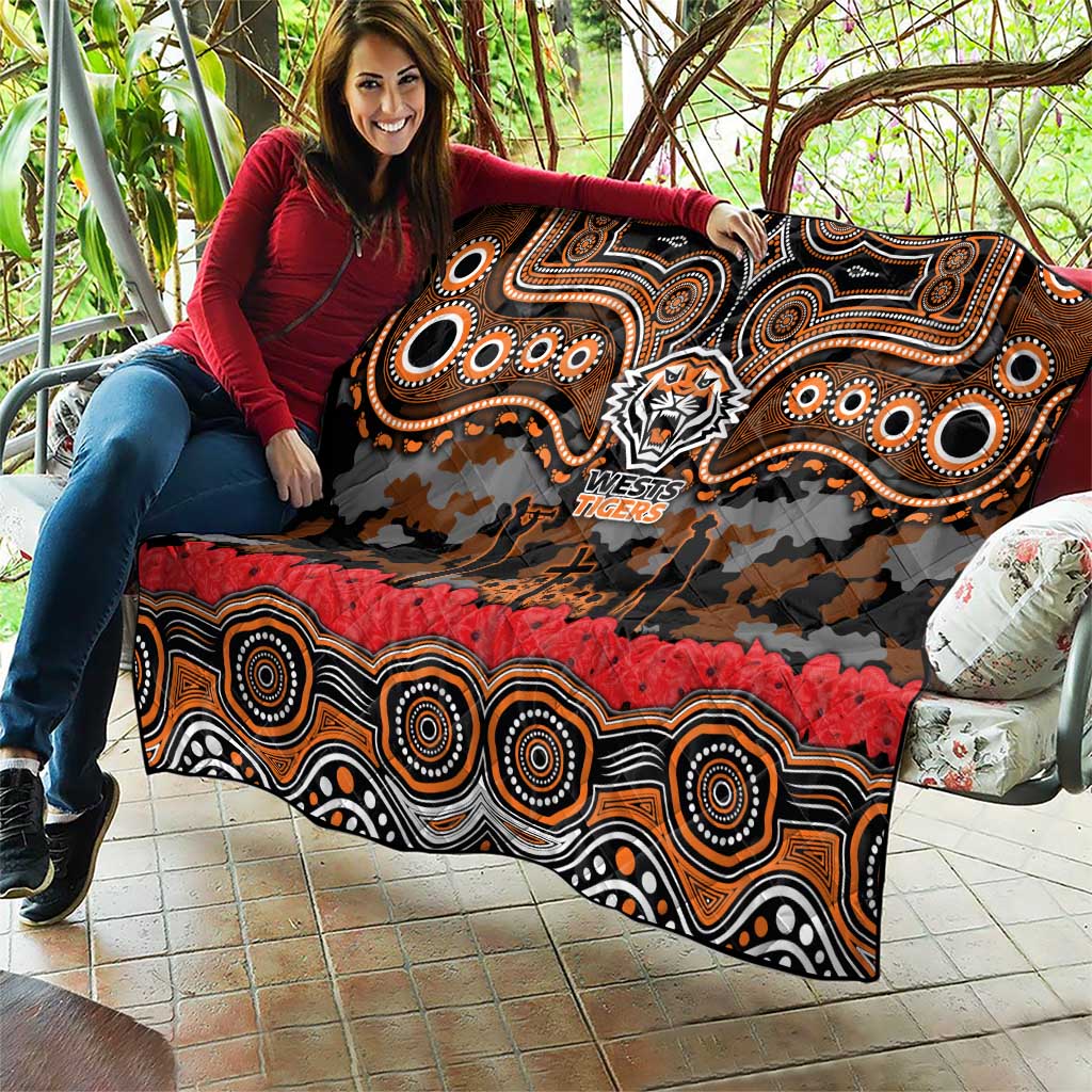 ANZAC Day Wests Tigers Quilt Military Memorial Aboriginal Indigenous Art