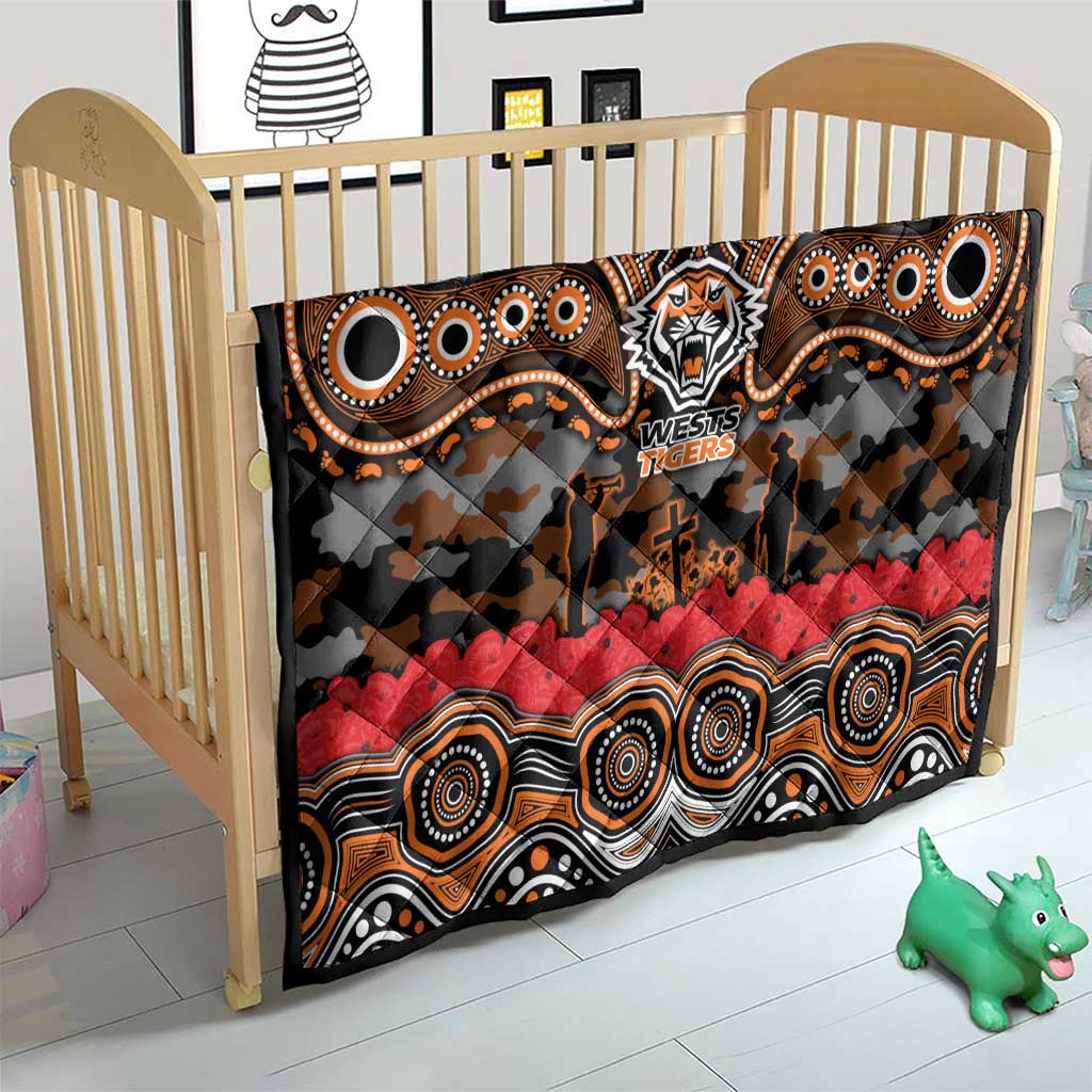 ANZAC Day Wests Tigers Quilt Military Memorial Aboriginal Indigenous Art