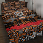 ANZAC Day Wests Tigers Quilt Bed Set Military Memorial Aboriginal Indigenous Art