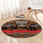 ANZAC Day Wests Tigers Round Carpet Military Memorial Aboriginal Indigenous Art