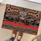 ANZAC Day Wests Tigers Rubber Doormat Military Memorial Aboriginal Indigenous Art