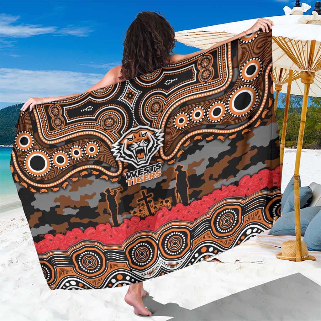 ANZAC Day Wests Tigers Sarong Military Memorial Aboriginal Indigenous Art