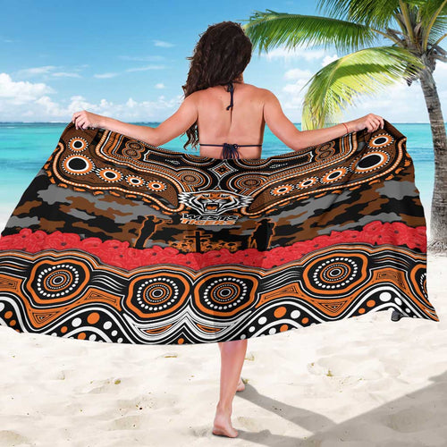 ANZAC Day Wests Tigers Sarong Military Memorial Aboriginal Indigenous Art