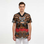 ANZAC Day Wests Tigers Scrub Top Military Memorial Aboriginal Indigenous Art
