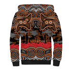 ANZAC Day Wests Tigers Sherpa Hoodie Military Memorial Aboriginal Indigenous Art