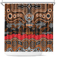 ANZAC Day Wests Tigers Shower Curtain Military Memorial Aboriginal Indigenous Art