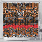 ANZAC Day Wests Tigers Shower Curtain Military Memorial Aboriginal Indigenous Art