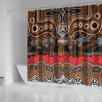 ANZAC Day Wests Tigers Shower Curtain Military Memorial Aboriginal Indigenous Art