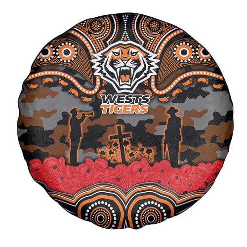 ANZAC Day Wests Tigers Spare Tire Cover Military Memorial Aboriginal Indigenous Art