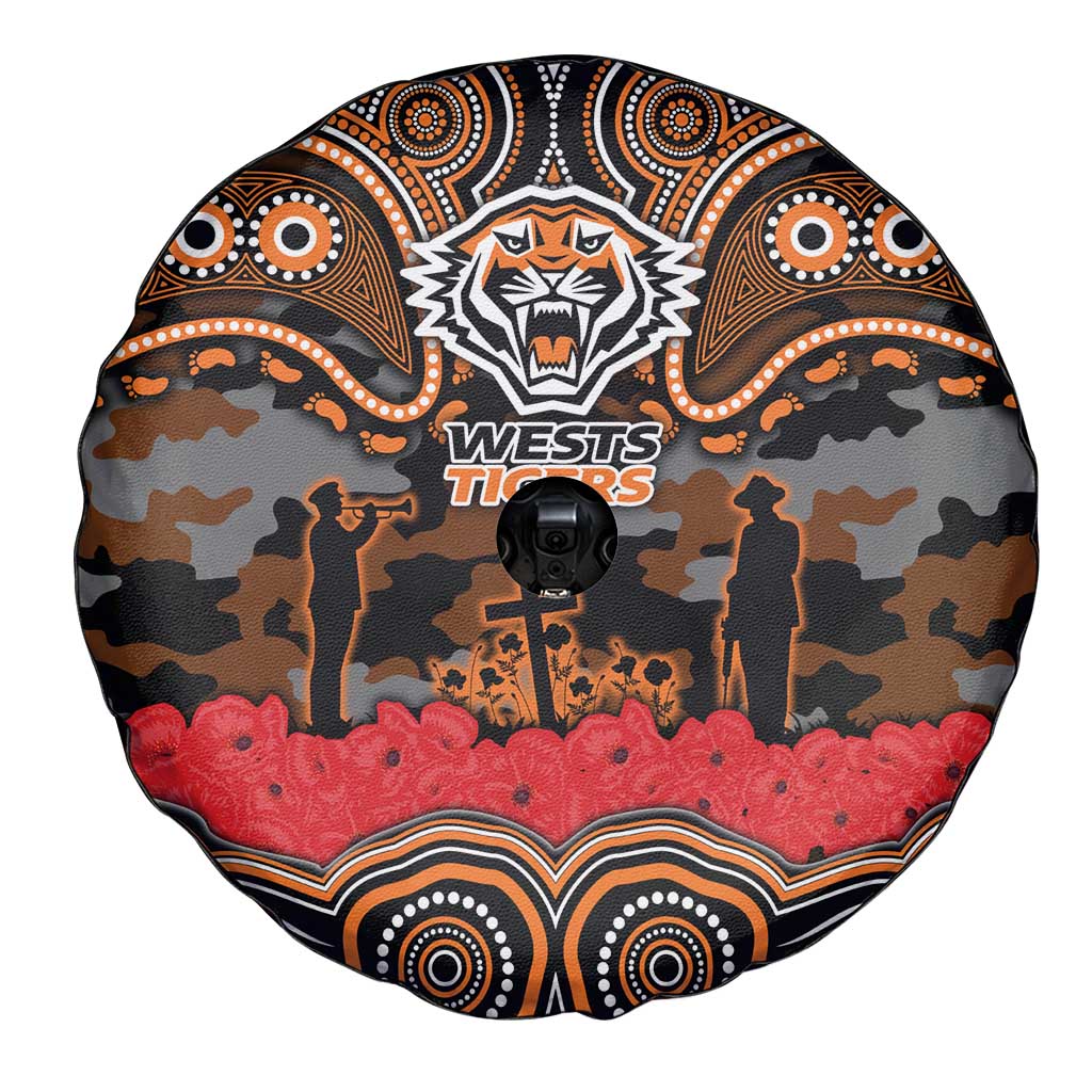 ANZAC Day Wests Tigers Spare Tire Cover Military Memorial Aboriginal Indigenous Art