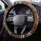 ANZAC Day Wests Tigers Steering Wheel Cover Military Memorial Aboriginal Indigenous Art