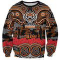 ANZAC Day Wests Tigers Sweatshirt Military Memorial Aboriginal Indigenous Art