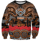 ANZAC Day Wests Tigers Sweatshirt Military Memorial Aboriginal Indigenous Art