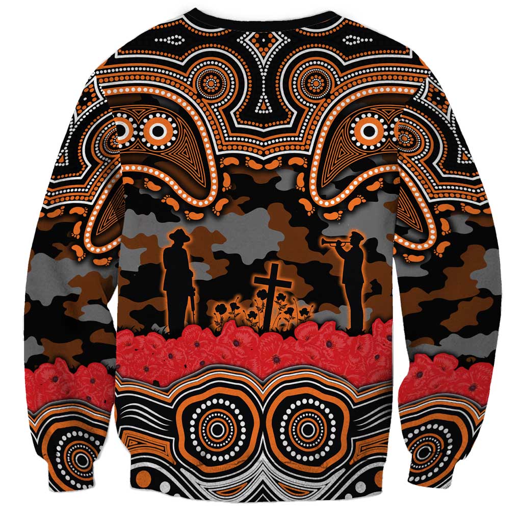 ANZAC Day Wests Tigers Sweatshirt Military Memorial Aboriginal Indigenous Art