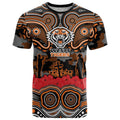 ANZAC Day Wests Tigers T Shirt Military Memorial Aboriginal Indigenous Art