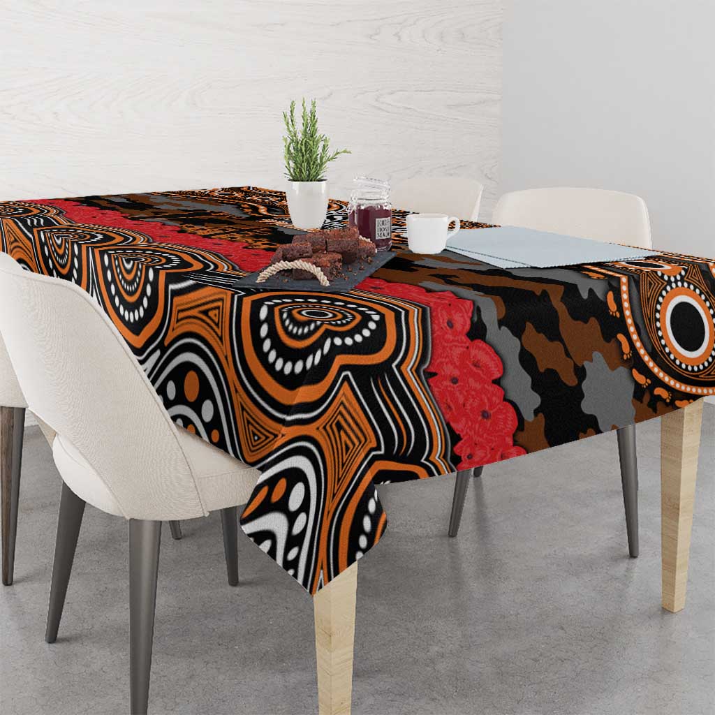 ANZAC Day Wests Tigers Tablecloth Military Memorial Aboriginal Indigenous Art