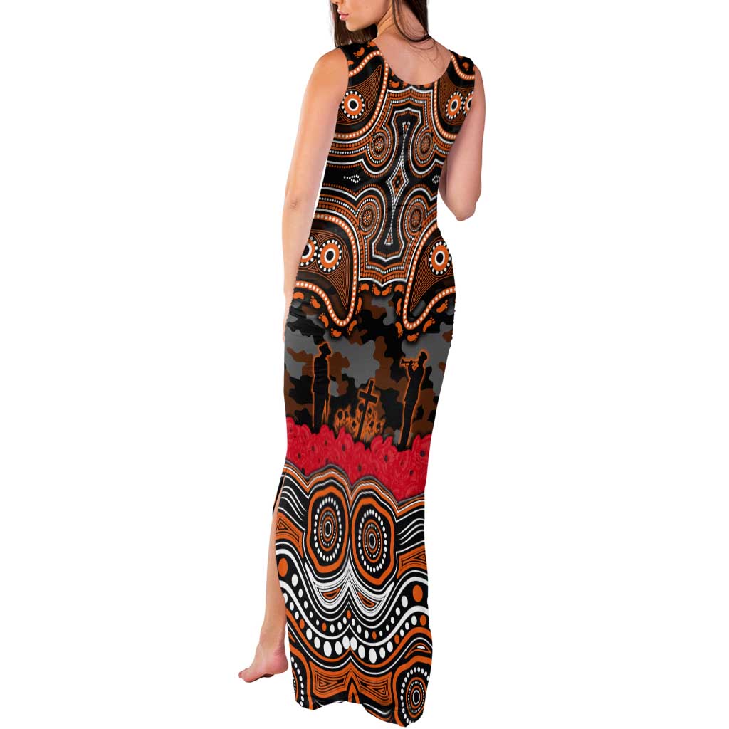 ANZAC Day Wests Tigers Tank Maxi Dress Military Memorial Aboriginal Indigenous Art