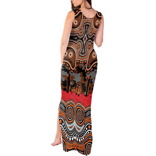 ANZAC Day Wests Tigers Tank Maxi Dress Military Memorial Aboriginal Indigenous Art