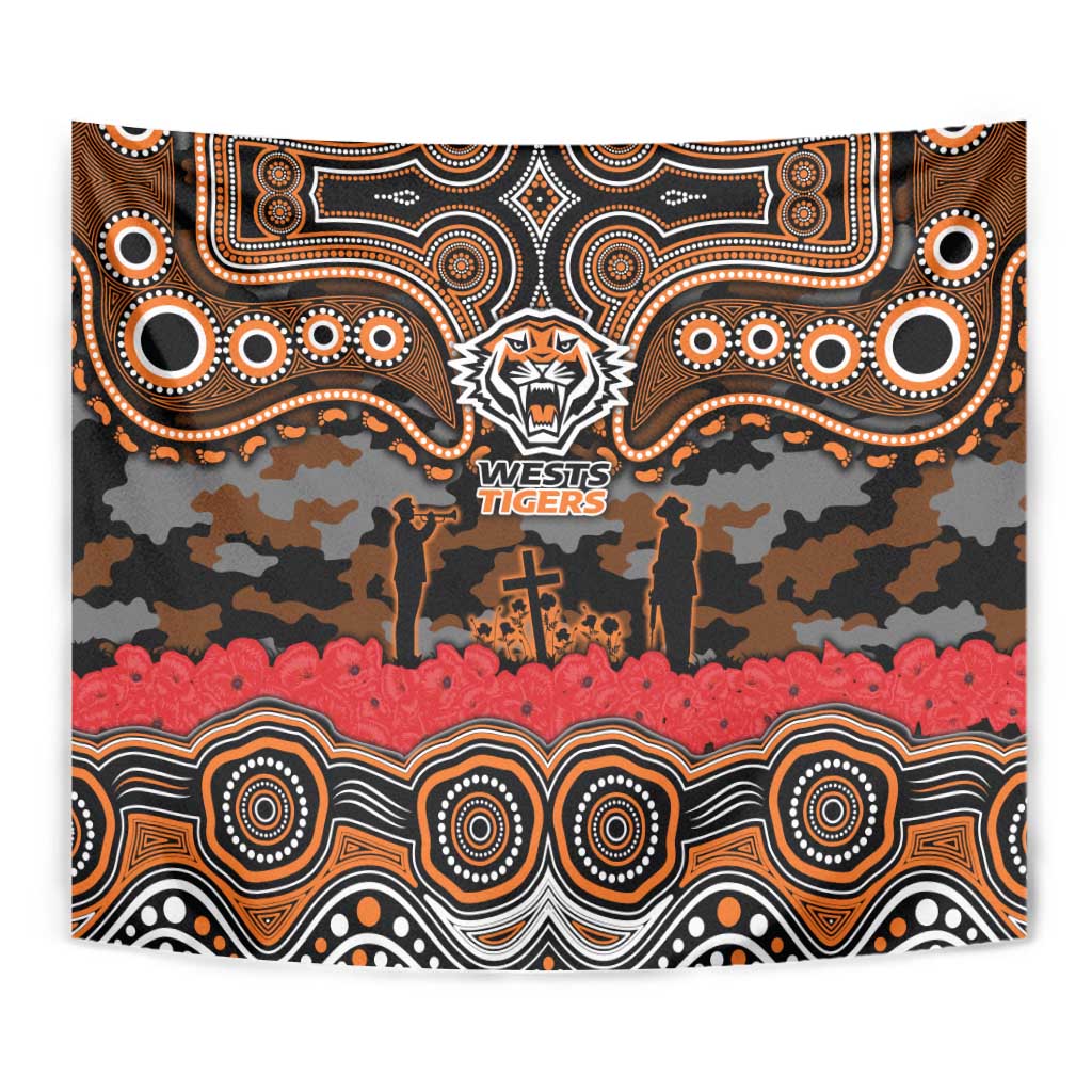 ANZAC Day Wests Tigers Tapestry Military Memorial Aboriginal Indigenous Art