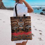 ANZAC Day Wests Tigers Tote Bag Military Memorial Aboriginal Indigenous Art
