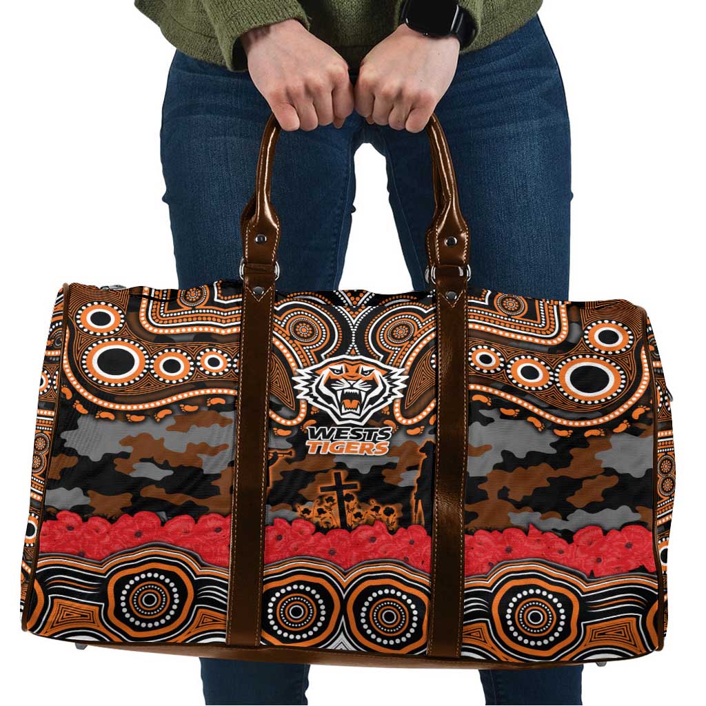 ANZAC Day Wests Tigers Travel Bag Military Memorial Aboriginal Indigenous Art